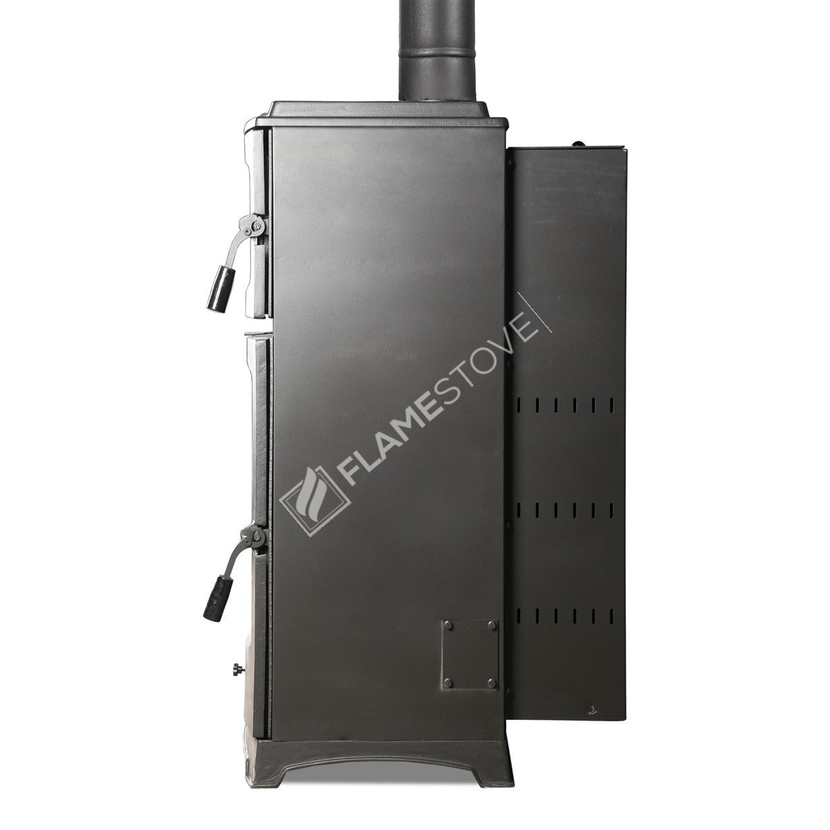 Lodi Gourmet Stove Pellet Stove | Class A, Schott Robax glass, chrome, combustion chamber, 12 kW (ideal for large cities)