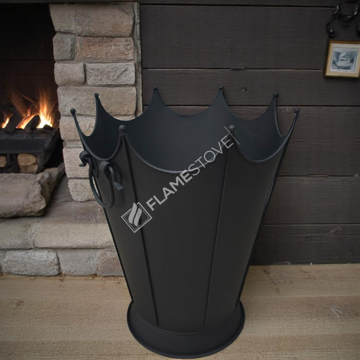 Oval wood bucket | apartment fireplaces and Bucket | 27x43x53 cm | stylish and durable