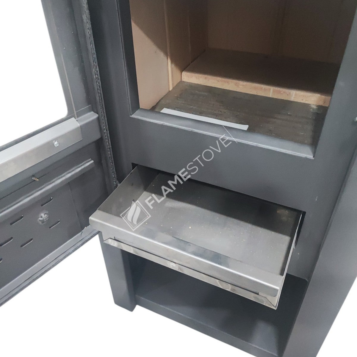 Odunluklu the outer surface of steel firebrick Stove | Schott Robax Glass, high efficiency solid fuel Stove, 6 kW