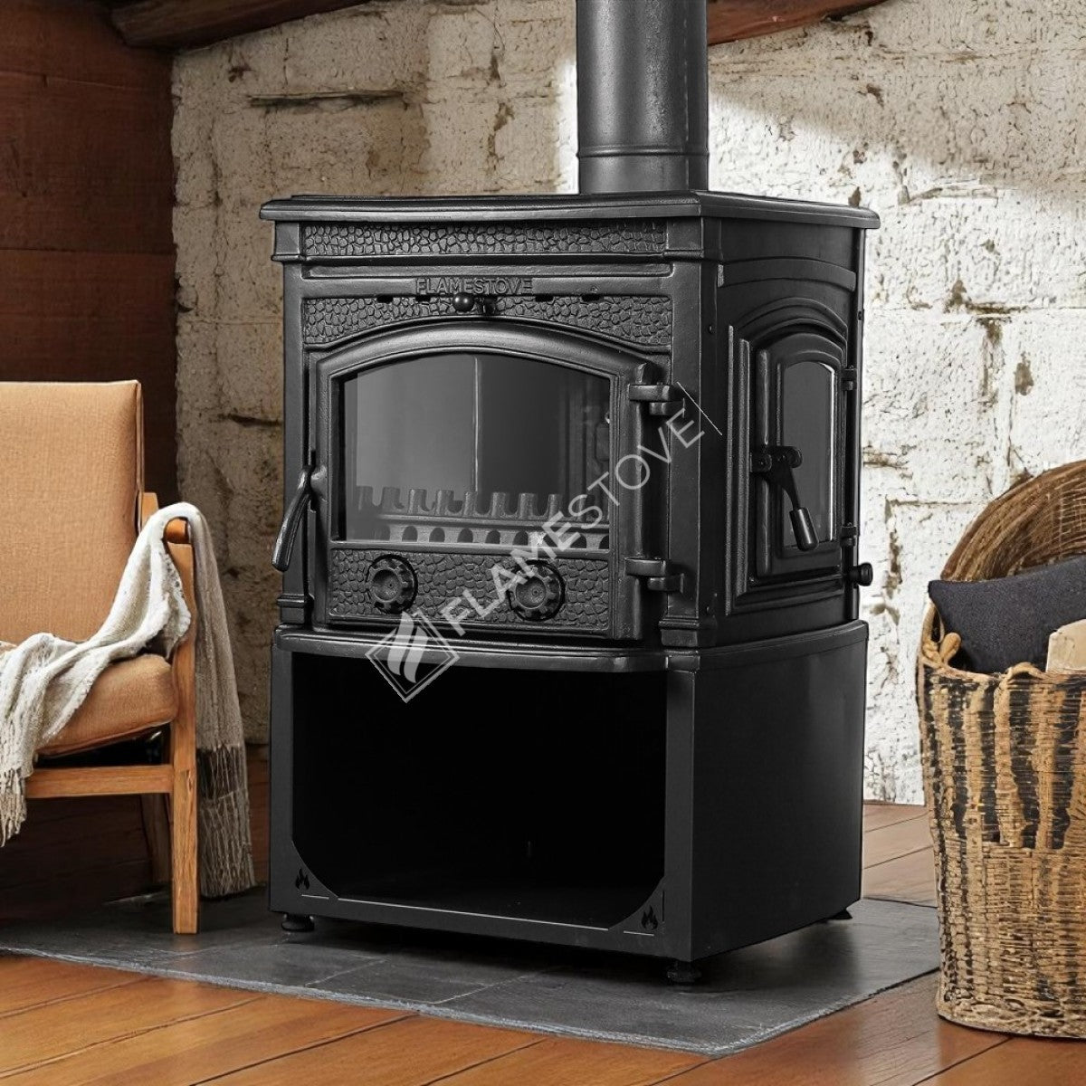 Wood Stove With Cast Side Cover Ultra Sirius Reservoir