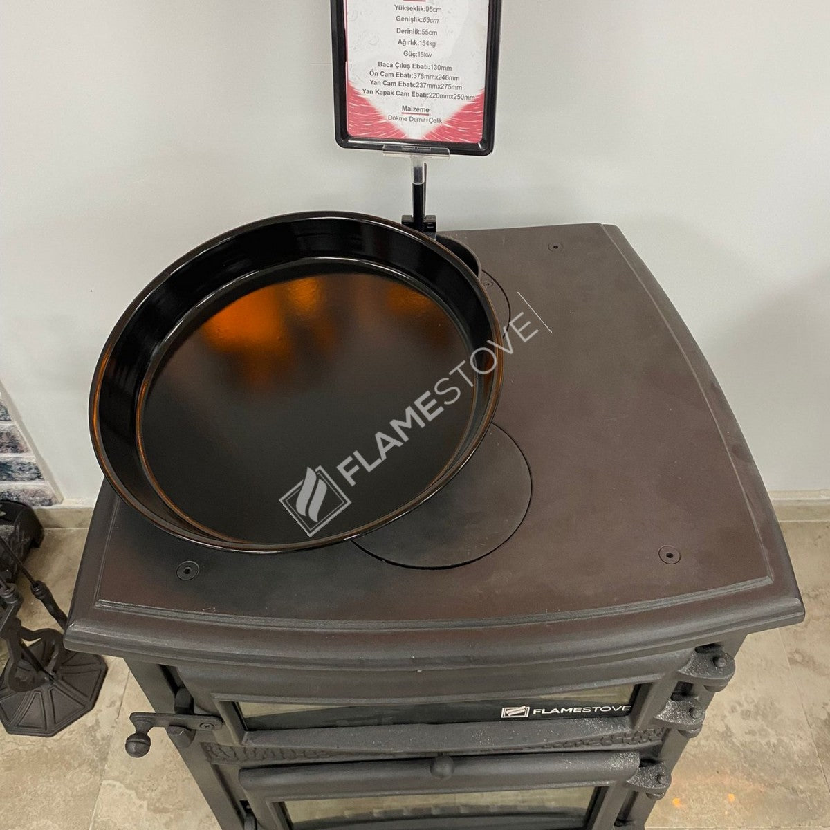 Sirius Maxi FLAME STOVE | Stove wood and coal Stove | cast body, high-efficiency | dual combustion technology | Schott-Robax Glass