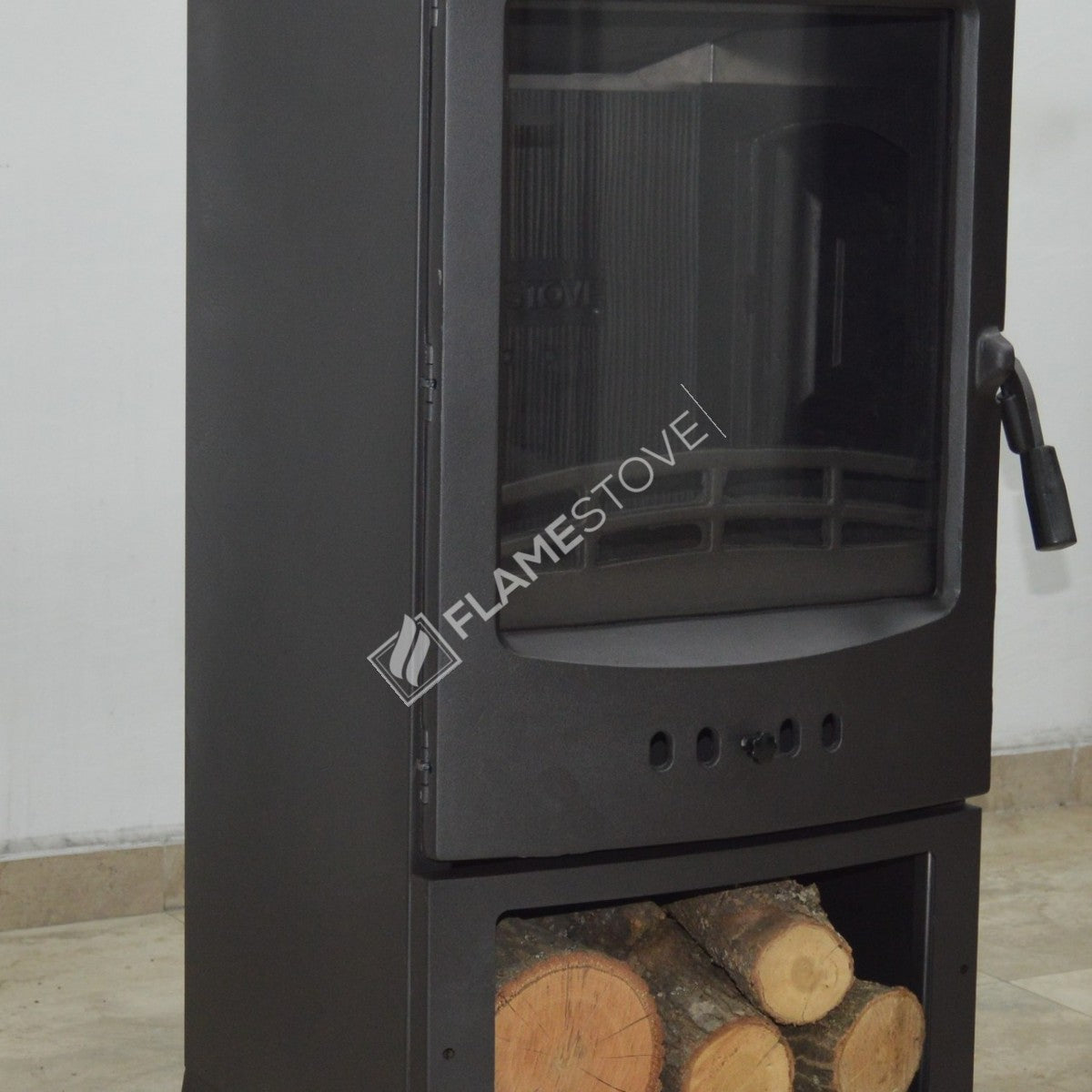 Lodi Flame Stove Side-Loading Odunluklu Fireplace Stove | High Efficiency Wood & Coal Stove, Double Combustion, Class A, Schott Robax Glass