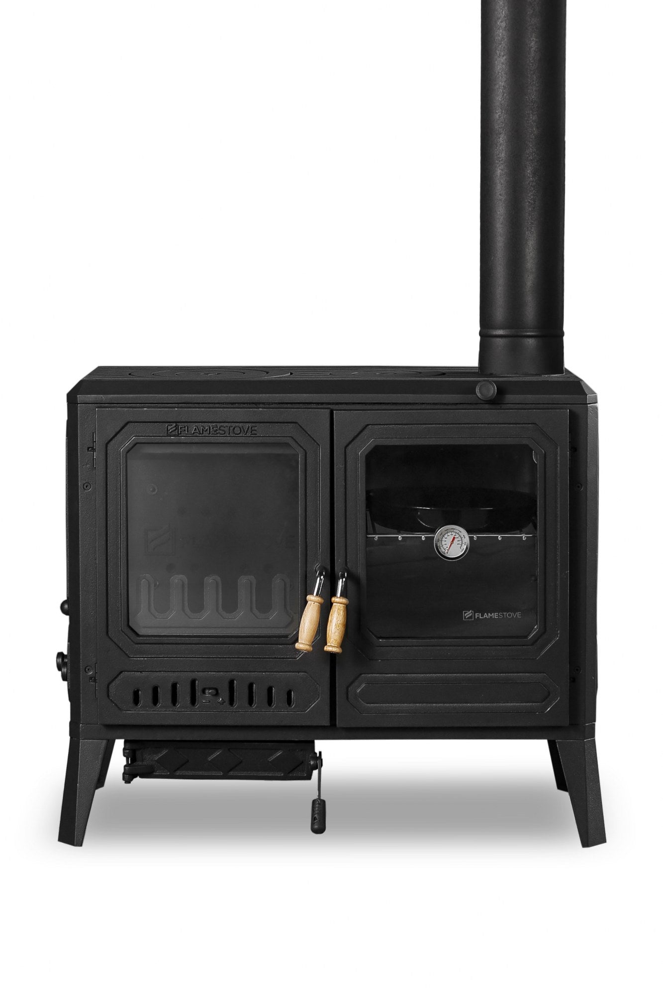 Troy Horizontal Range Cast Stove with Side Glass