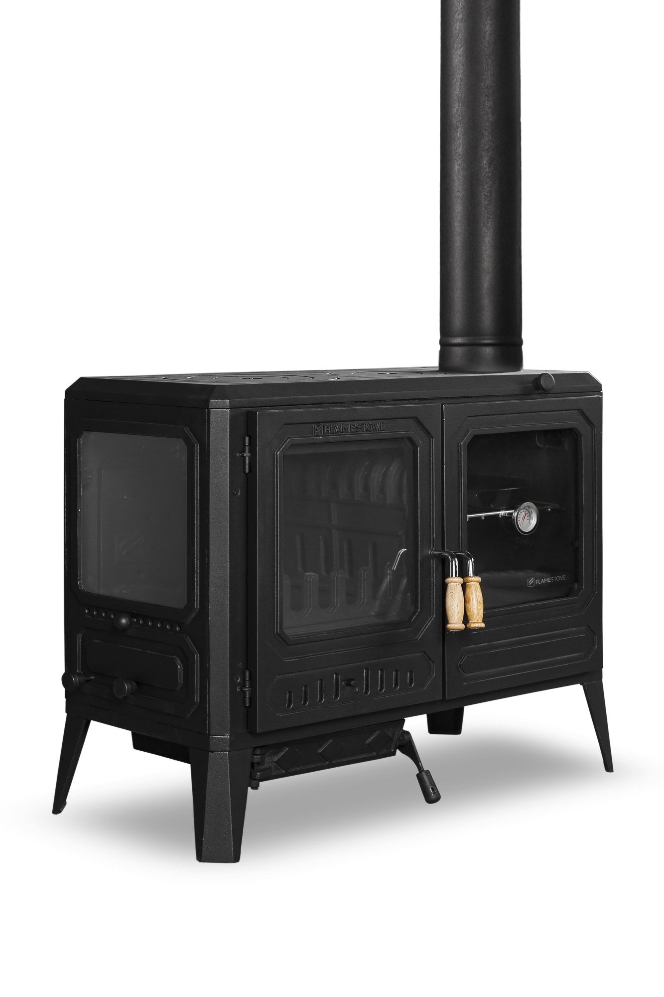 Troy Horizontal Range Cast Stove with Side Glass