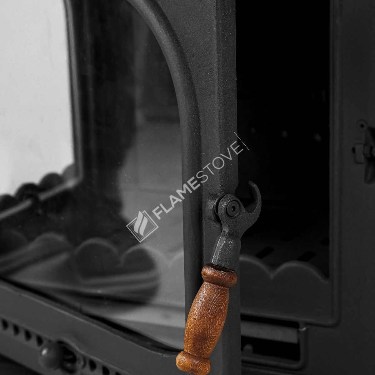 Lower the Lux 3 glass ashtray with high strength Casting Stove Modena | High Efficiency Wood & coal stove, Schott Robax Glass, shaking and an ash Discharge System 8 kW