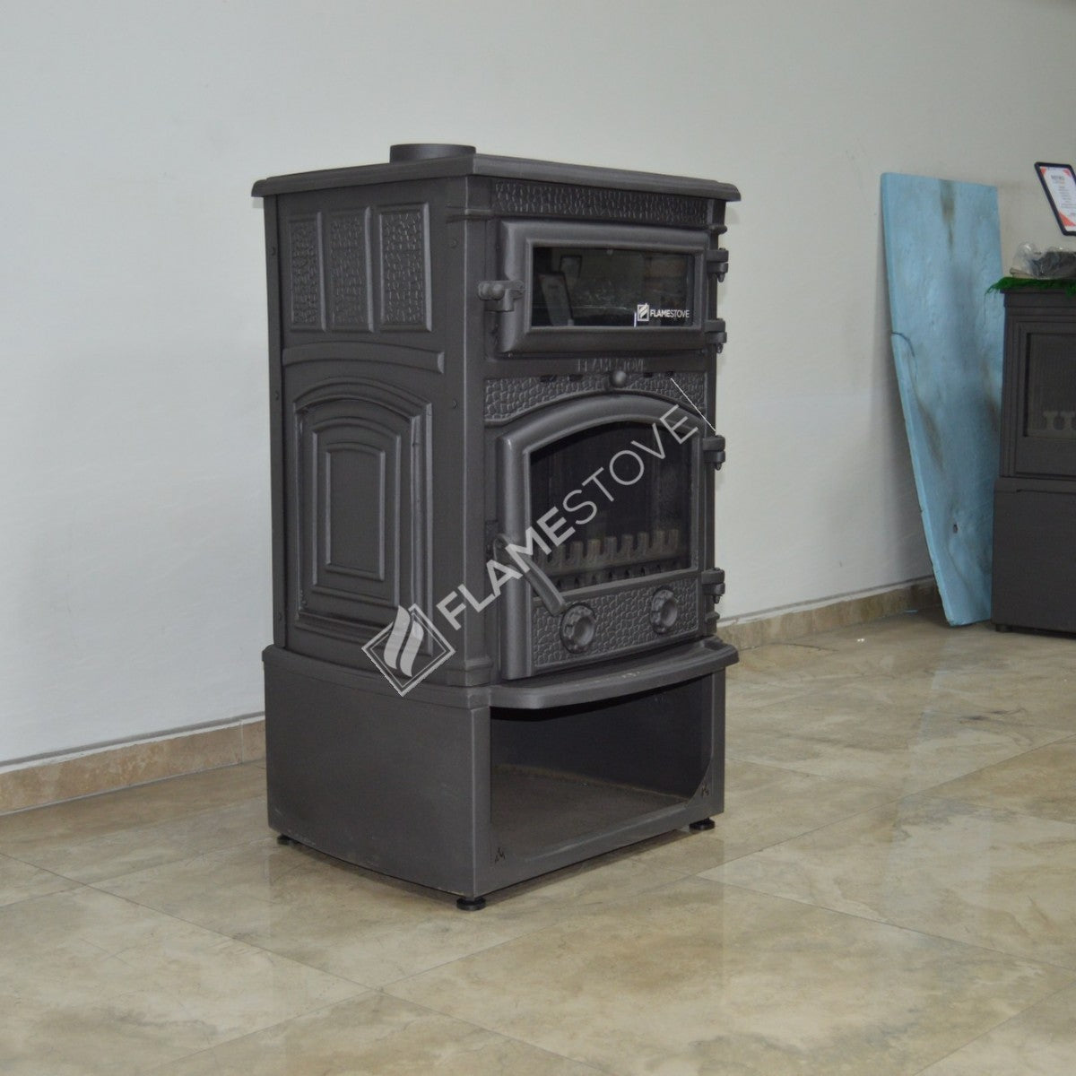 Sirius TBSP Mega Odunluklu Casting Furnaces Style Stove | high efficiency wood & Coal Stove, Schott Robax Glass, side cover 15 kW