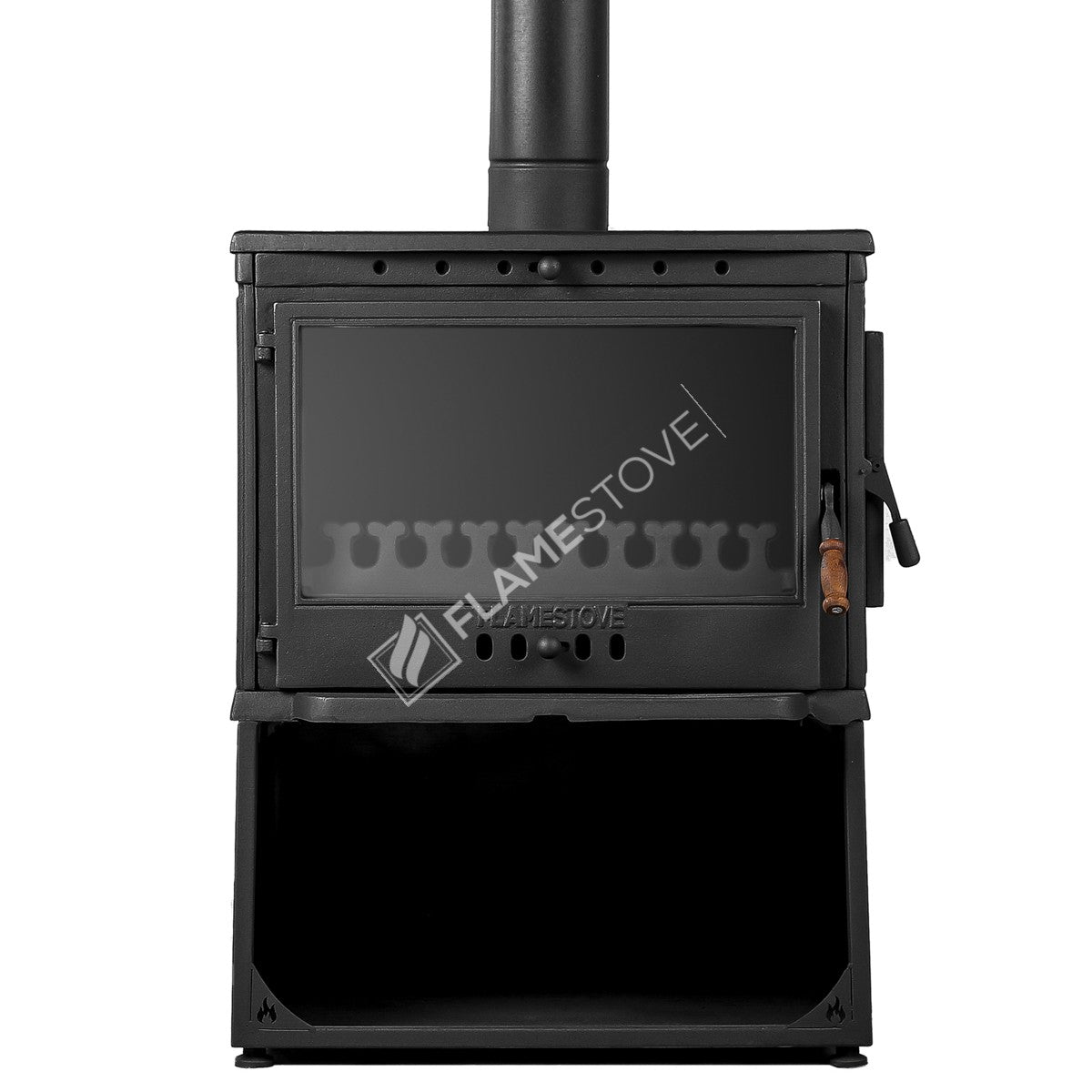 3 TBSP Lux casting glass Stove Retro style side Odunluklu Clamshell | high efficiency Wood &amp; coal stove, Schott Robax Glass, 10 kW