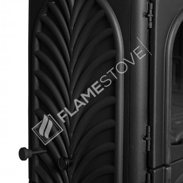 Palm Horizontal 3-Storey Kuzineli Casting Stove | High-Efficiency Dual-Combustion Wood & Coal Stove, Schott Robax Glass
