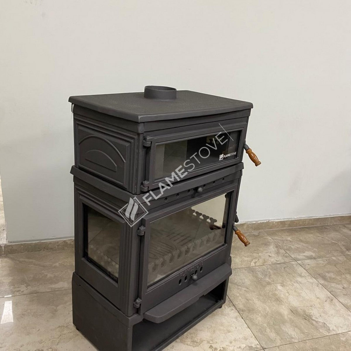 The Side Cover Casting With High Efficiency Wood & Coal Stove - Retro Lux