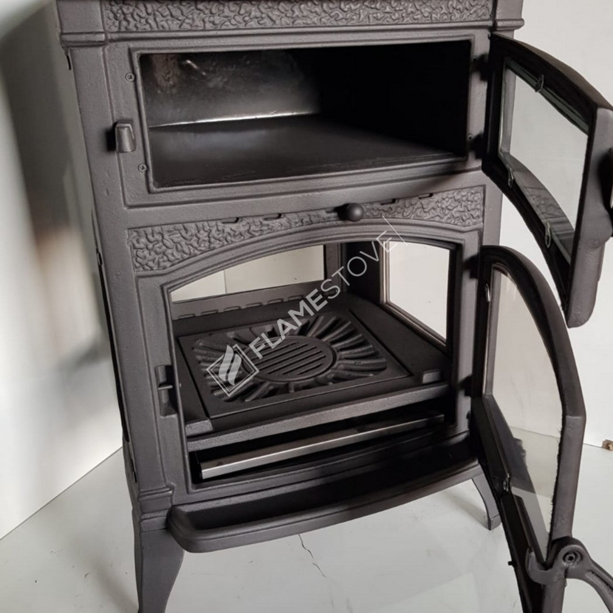 4 2 Sirius maxi casting glass stove furnaces | high efficiency Wood &amp; coal stove, Schott Robax Glass, rear air Balance system, 15 kW