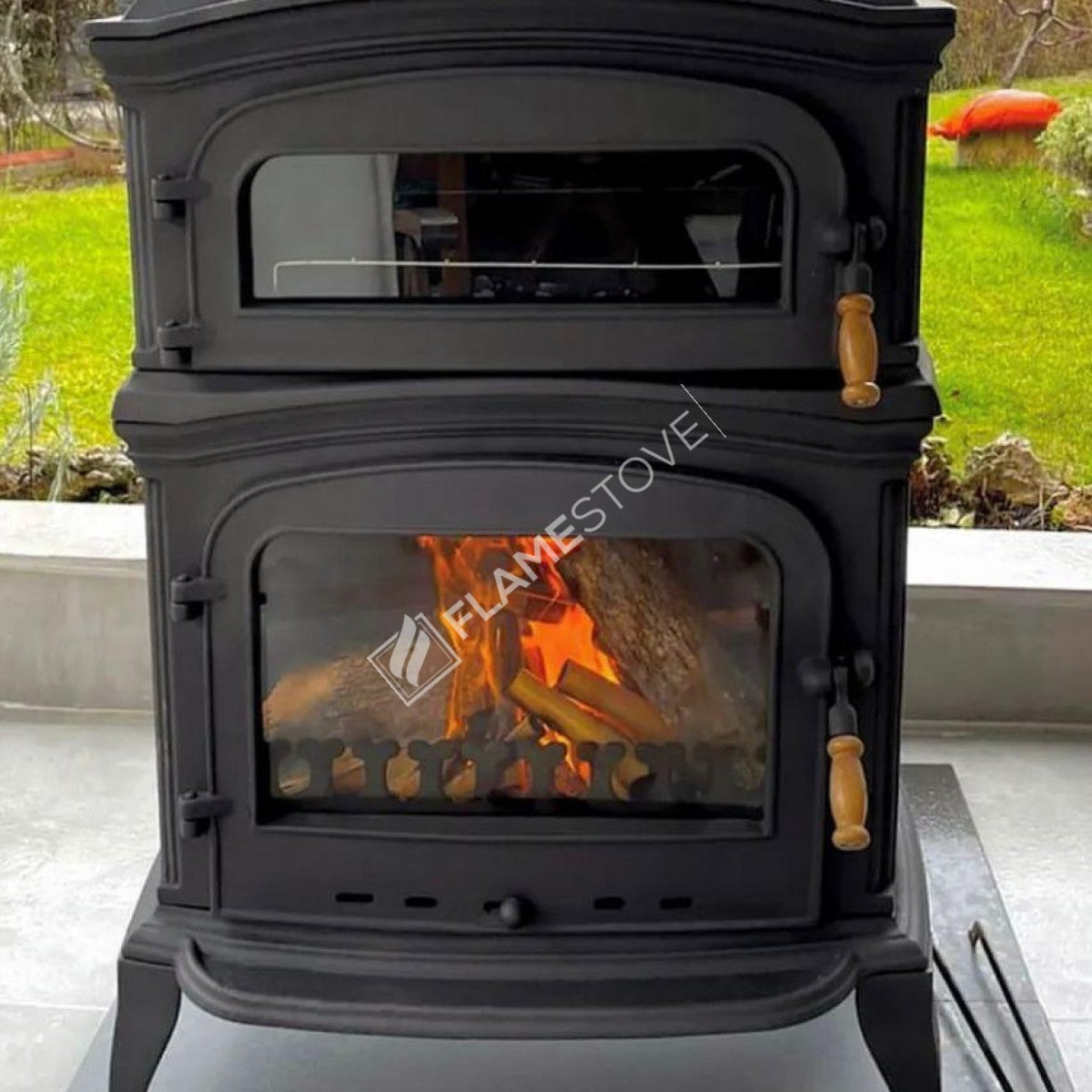 Altar Stove Cast Premium | High Efficiency Furnaces, Wood & Coal Stove, Double Combustion, Energy Class A, Side Cap