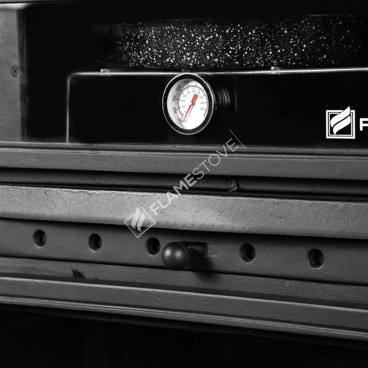 Retro Classic Upright Stove With Stove Cast | High Efficiency Wood & Coal Stove, Schott Robax Glass, Oven Thermostat,