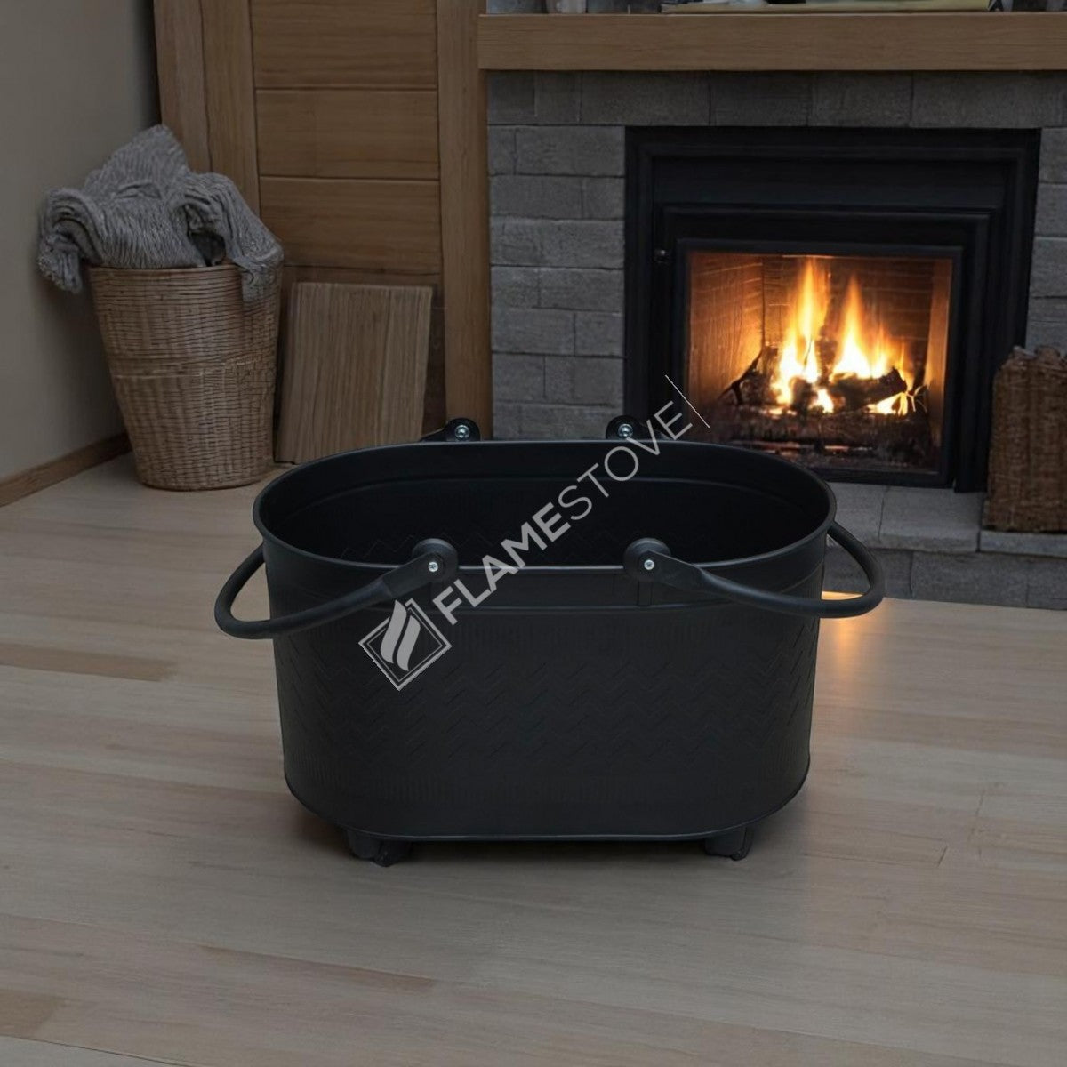 WOOD BUCKET ZIGZAG PRINTED FOOTED THE BALL - MAT