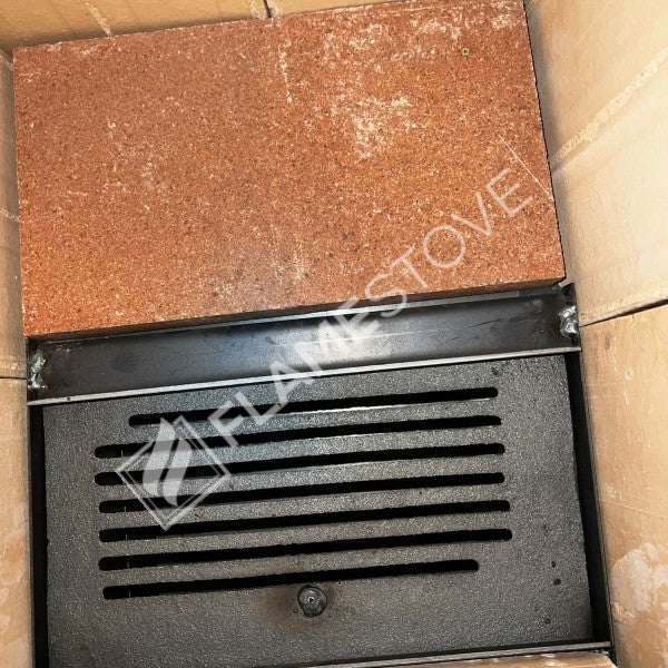 Steel Exterior Fire-Brick Stove | Schott Robax Glass, High Efficiency Solid Fuel Stove