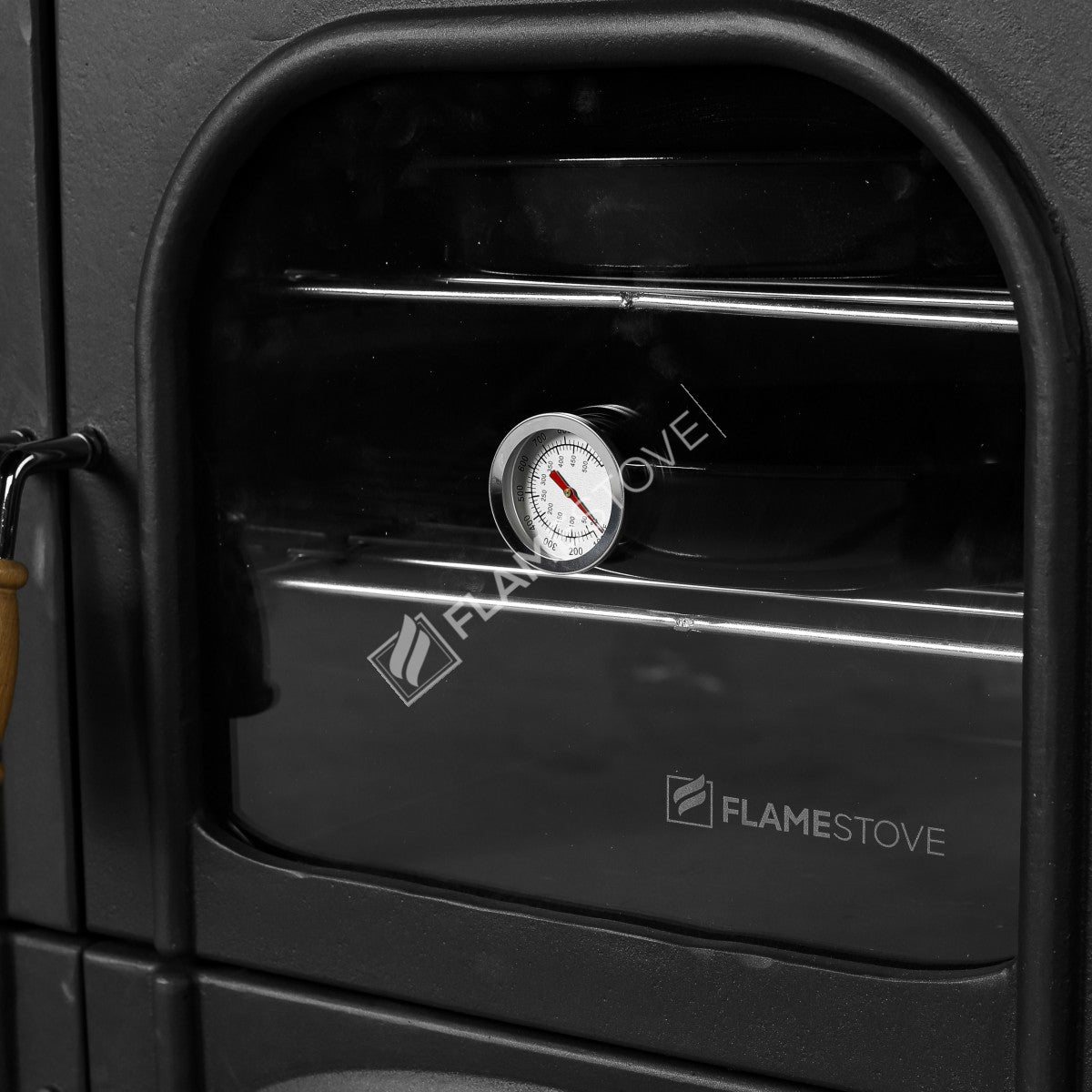 Palm Horizontal 3-Storey Kuzineli Casting Stove | High-Efficiency Dual-Combustion Wood & Coal Stove, Schott Robax Glass