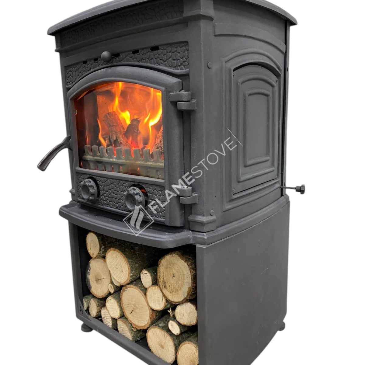 Sirius Maxi Döküm Odun Sobası Çift Yanmalı Yüksek Verimli Schott-Robax Camlı