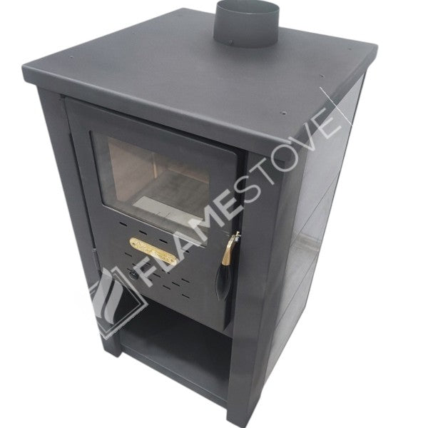 Set of 3: Steel outer surface fire-brick Stove, Aluminum Swingarm team and the woodshed