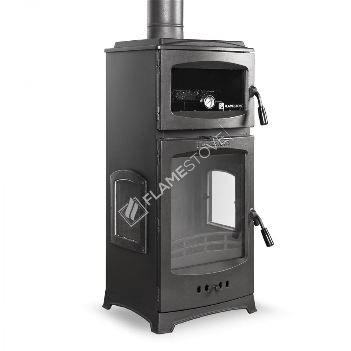 Lux stove stove stove flame with a lid cast with a side of gourmet Lodi | High Efficiency Wood & Coal Stove, 3-sided Glass double-fired, Class A, 8 kW