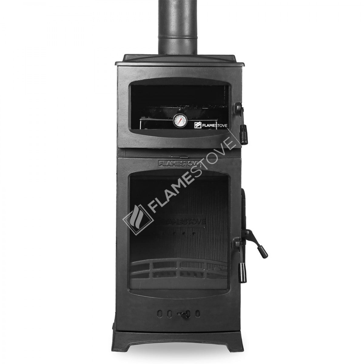 Gourmet stove stove stove flame with a lid cast with side Lodi | a-class, double-fired, Schott Robax Glass, 8 kW