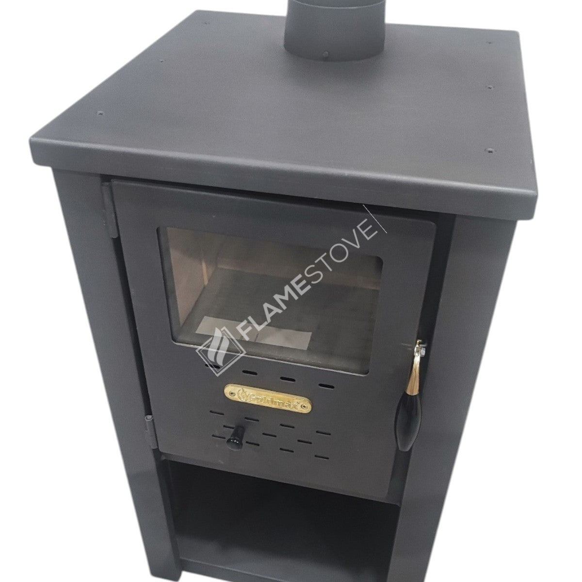 Odunluklu the outer surface of steel firebrick Stove | Schott Robax Glass, high efficiency solid fuel Stove, 6 kW