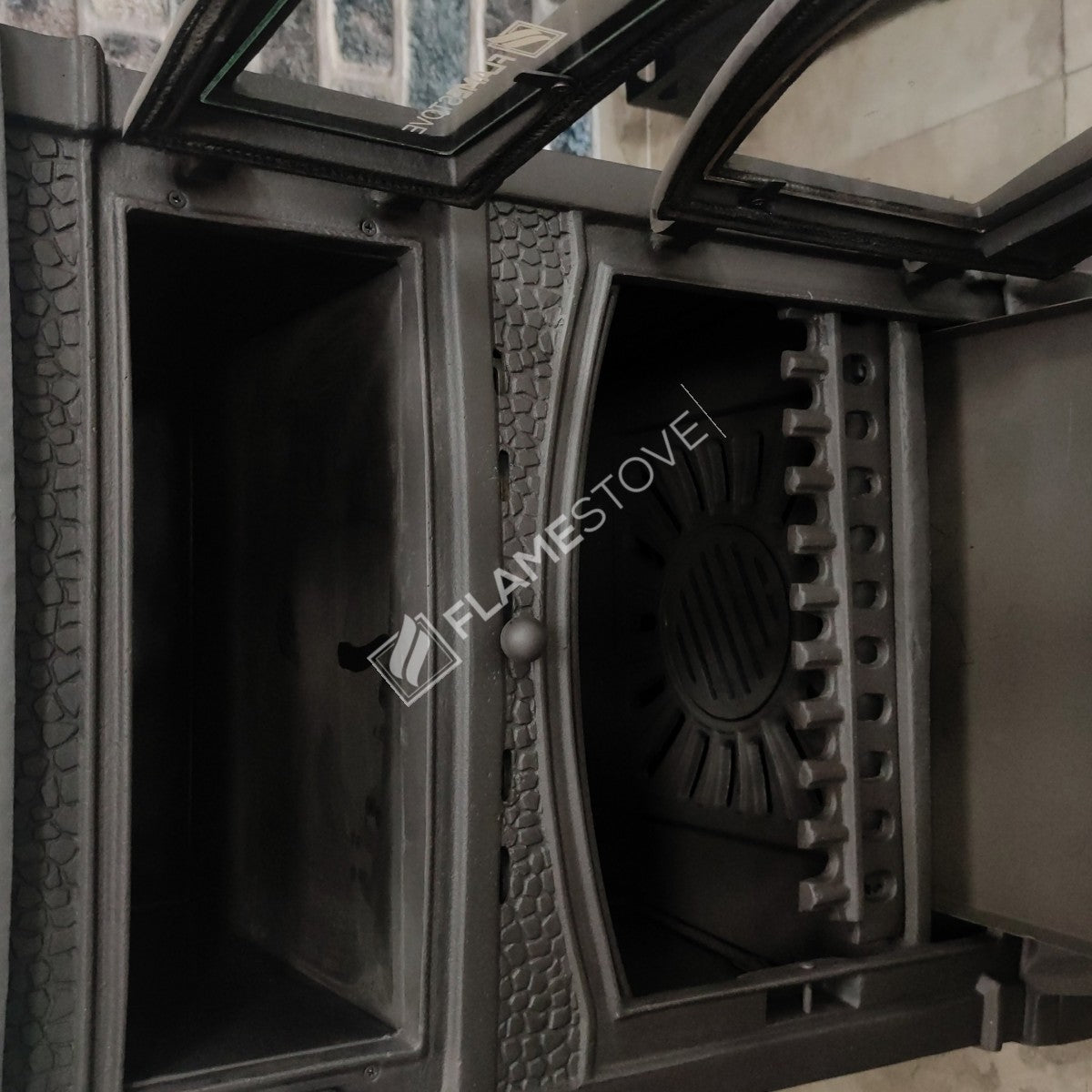 Mega Sirius Stove casting furnaces | high efficiency Wood & coal stove, Schott Robax Glass, rear air Balance System, 18 kW