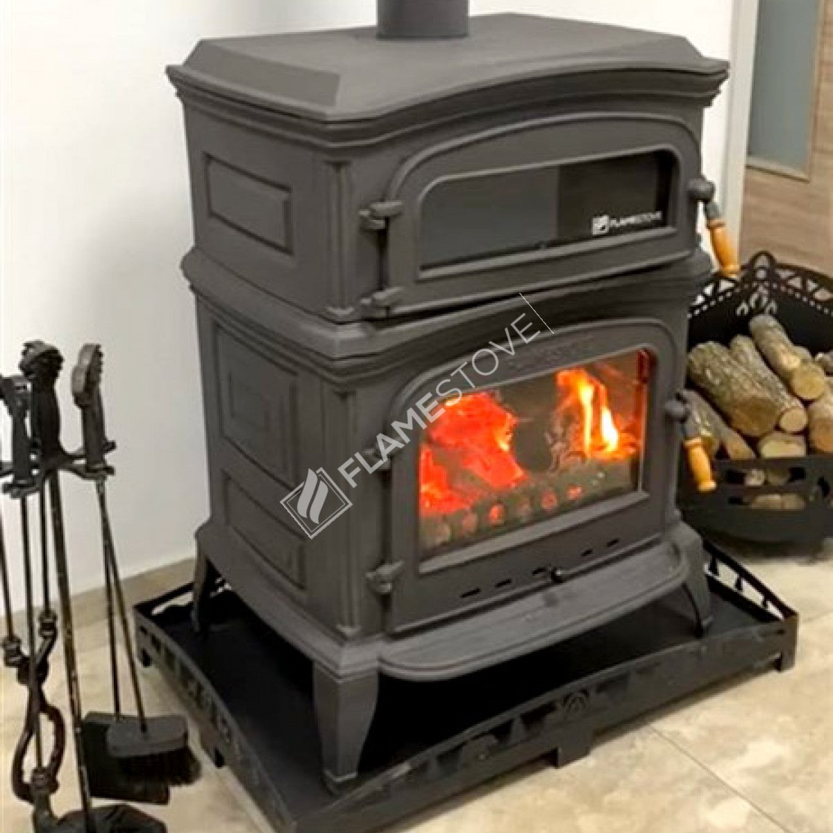 Altar Stove Cast Premium | High Efficiency Furnaces, Wood & Coal Stove, Double Combustion, Energy Class A, Side Cap