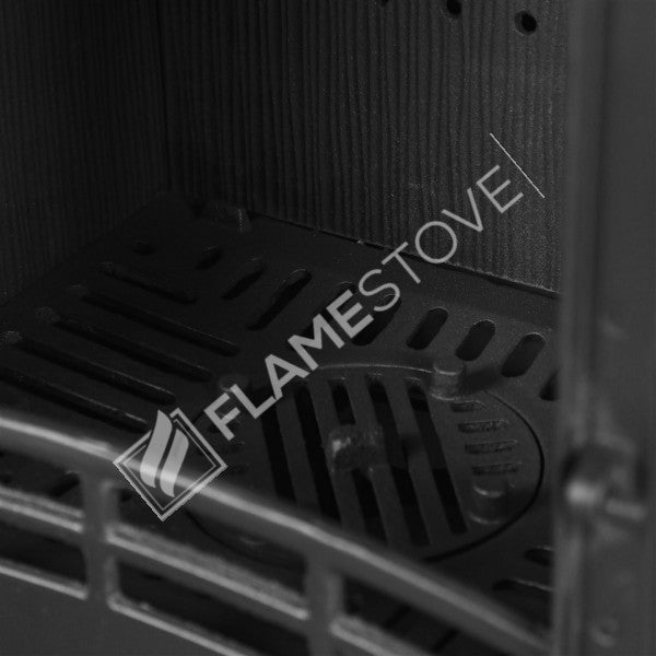 Lodi Stove Stove Fireplace Classic Flame | high efficiency Wood & coal stove, double Combustion, Class A, Schott Robax Glass, 5 kW