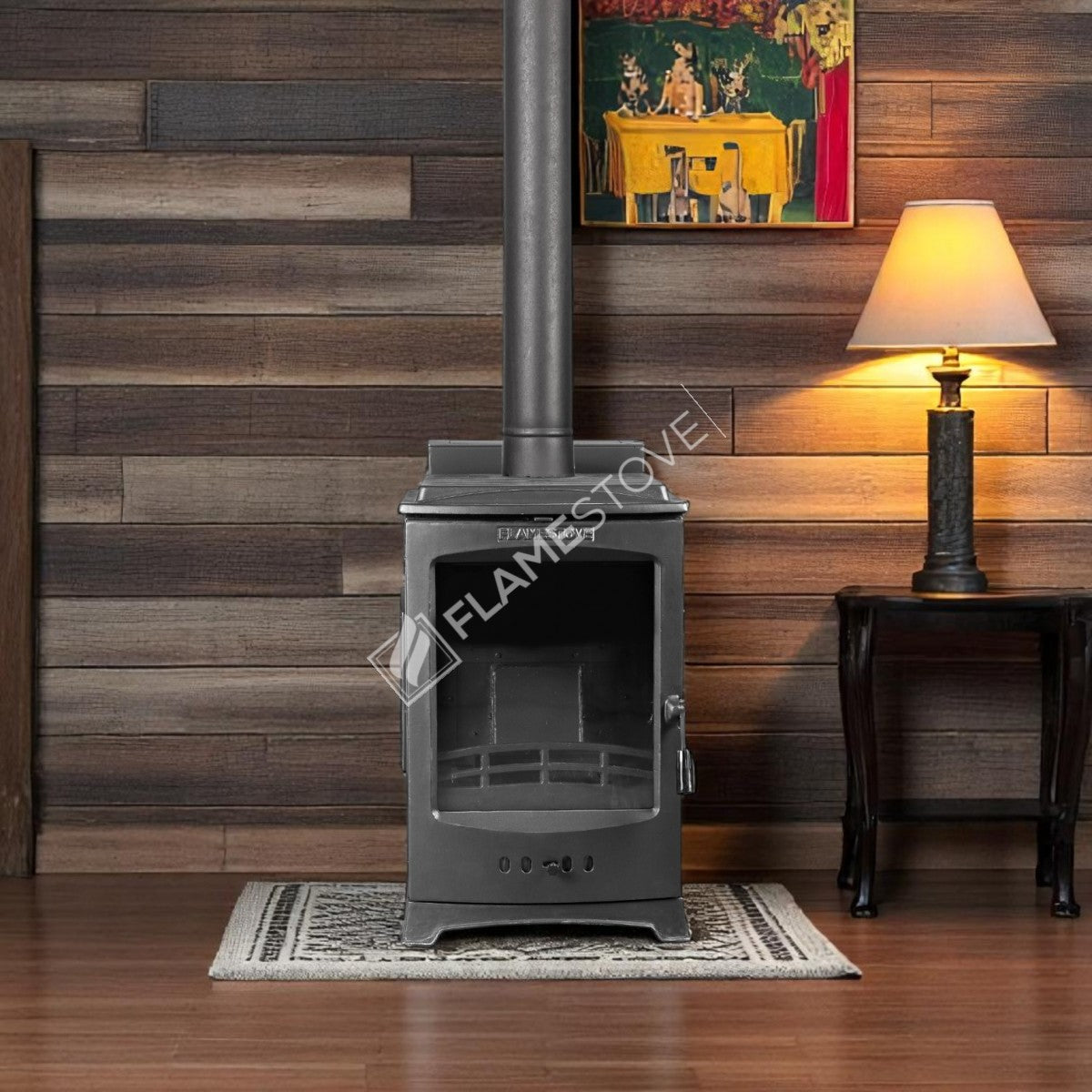 Lodi Lux Pellet Stove triple-glazed | pellet stove high efficiency, Class A, Schott Robax glass, chrome, combustion chamber, 7 kW