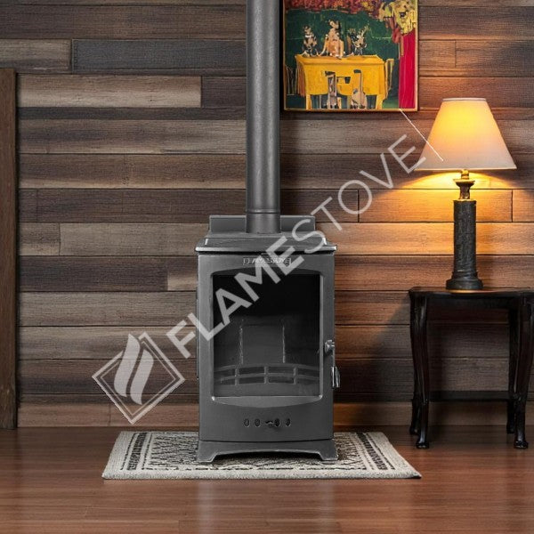 Lodi Lux Pellet Stove triple-glazed | pellet stove high efficiency, Class A, Schott Robax glass, chrome, combustion chamber, 7 kW