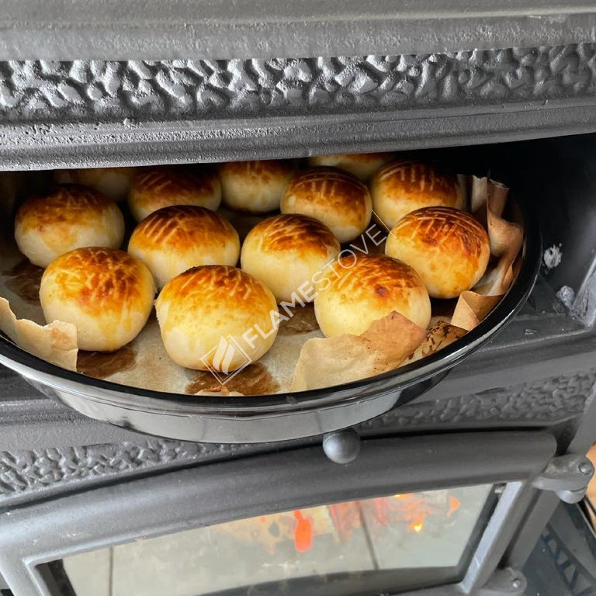 Stove glass stove with 3 Sirius maxi side with the lid casting | high efficiency Wood &amp; coal stove, Schott Robax glass, double-Fired, kW 18.21