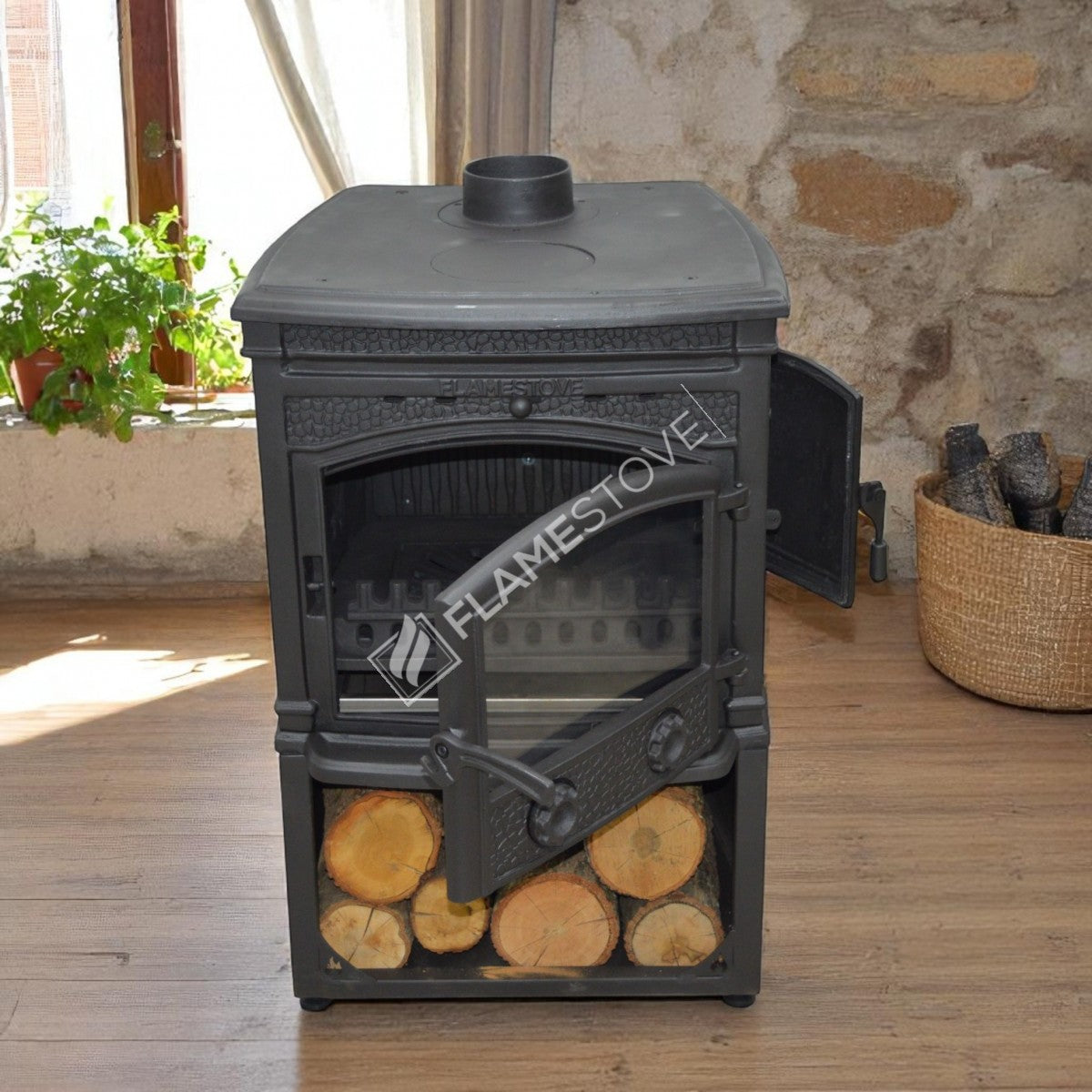 The Side Cover With The Sirius Star Cast Stove Odunluklu