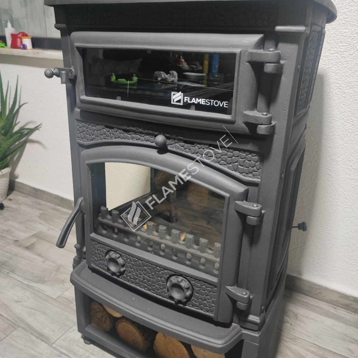 Casting glass Stove Style Maxi Odunluklu Sirius 3 furnaces | high efficiency Wood & coal stove, Schott Robax Glass, kW 18.21