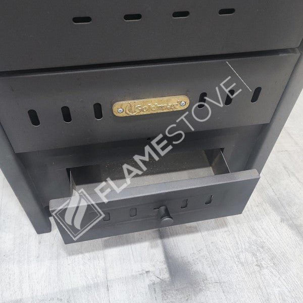 Set of 3: Steel outer surface fire-brick Stove, Aluminum Swingarm team and the woodshed