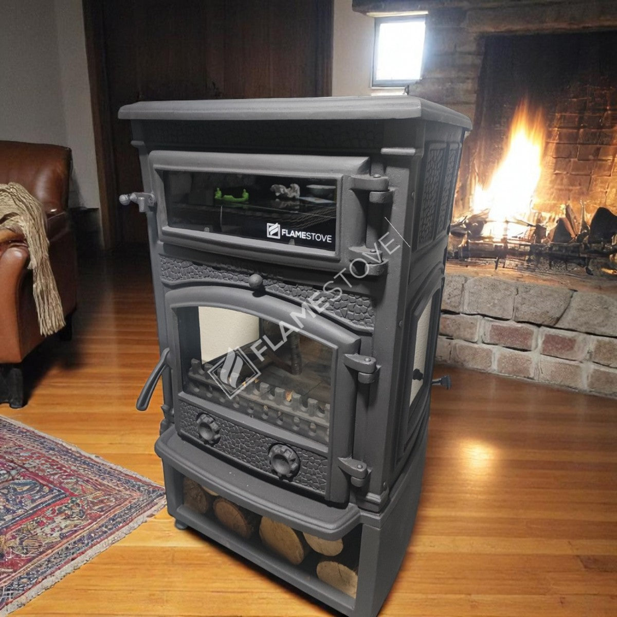 Casting glass Stove Style Maxi Odunluklu Sirius 3 furnaces | high efficiency Wood &amp; coal stove, Schott Robax Glass, kW 18.21