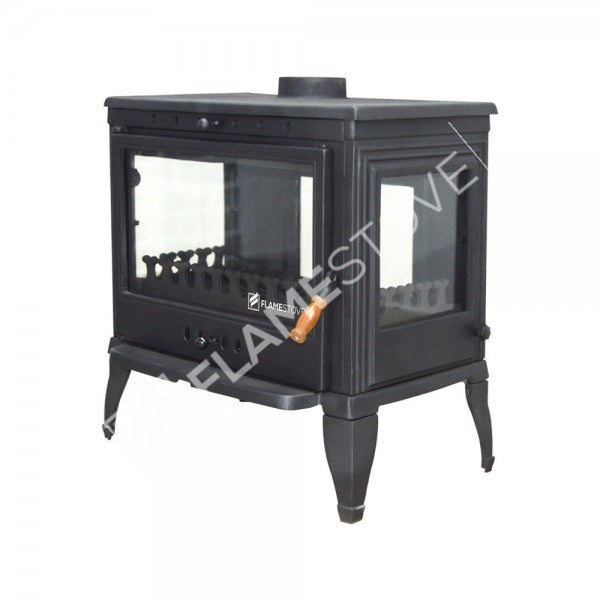 4 Retro triple-glazed Casting Then Stove | high efficiency wood & Coal Stove, Schott Robax Glass, rear air Balance System, 9 kW
