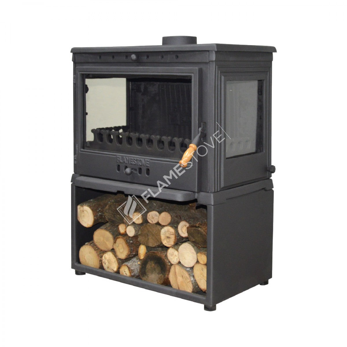 Retro Style Stove Odunluklu Lux 3 glass Casting | high efficiency Wood & coal stove, Schott Robax Glass, rear air Balance System, 9 kW