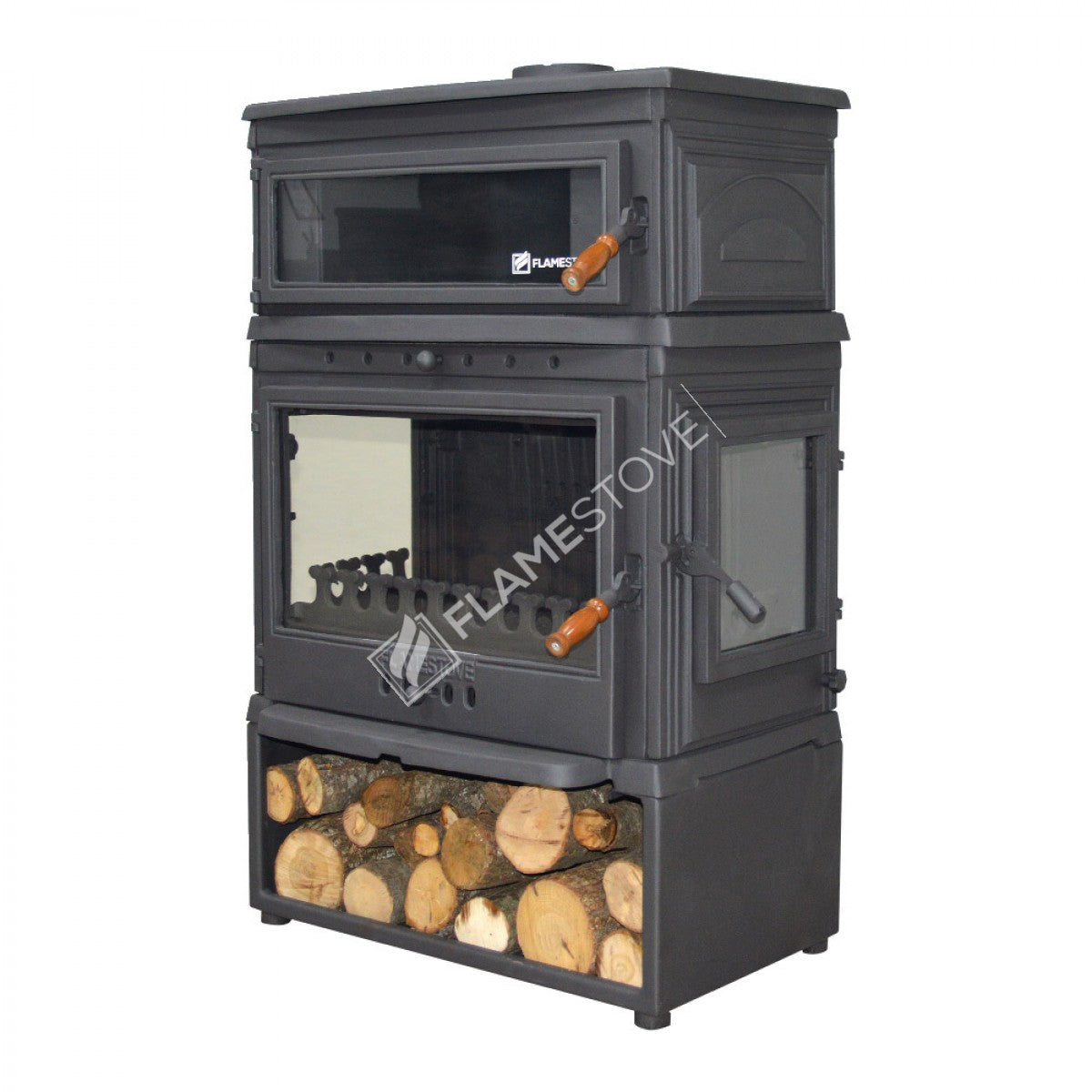 The Side Cover Casting With High Efficiency Wood & Coal Stove - Retro Lux