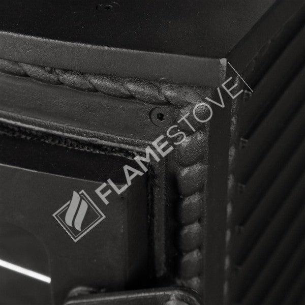 Lux stove cast iron stove with 3 sided glass Major | high efficiency Wood & coal stove, Schott Robax glass, enamel Stove, Heating 70 m2