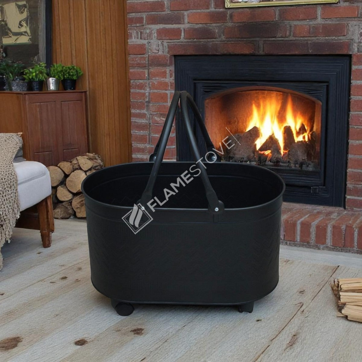 WOOD BUCKET ZIGZAG PRINTED FOOTED THE BALL - MAT