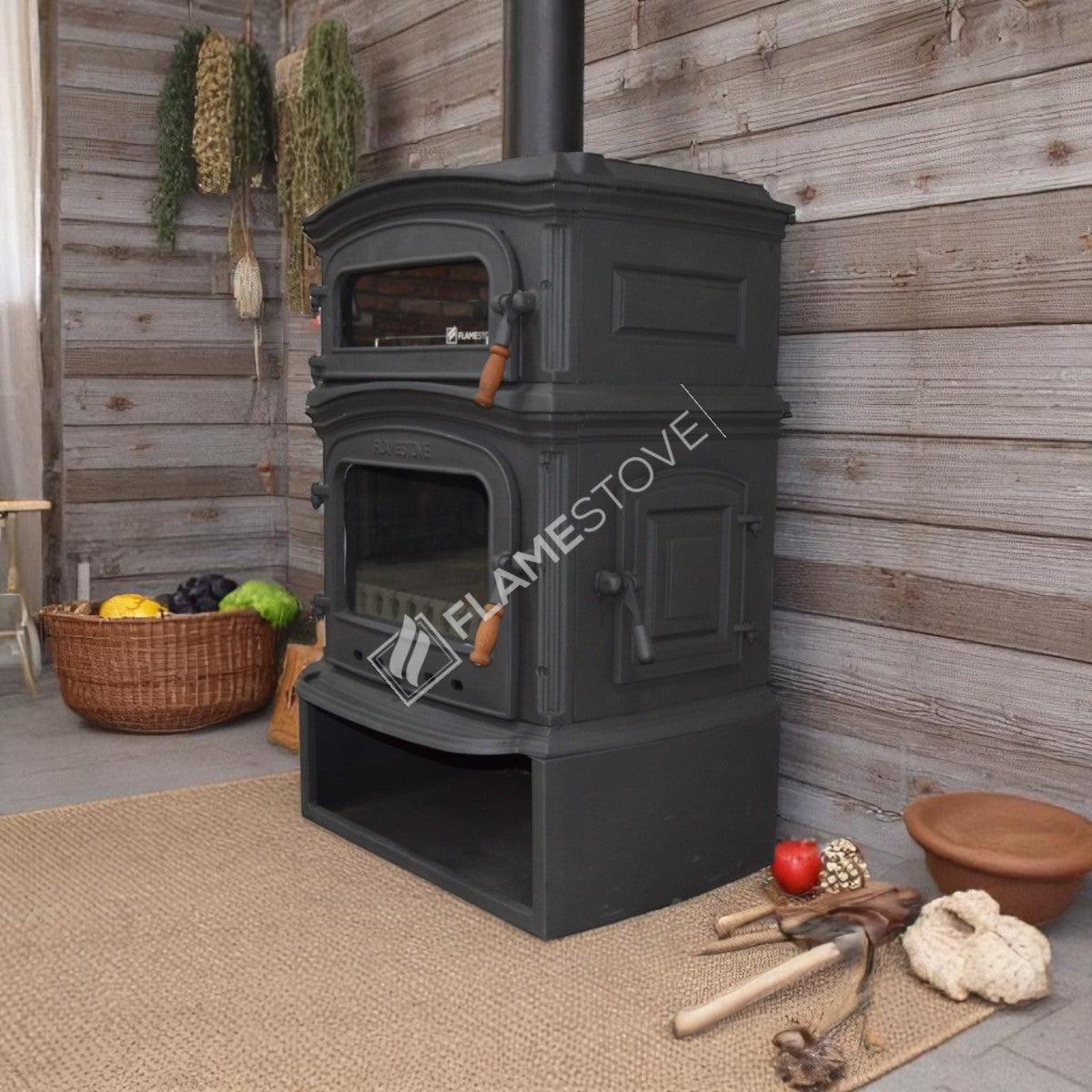 Premium Style Stove Casting | High Efficiency Furnaces, Wood & Coal Stove, Double Combustion, Energy Class A, Side Cover, Odunluklu