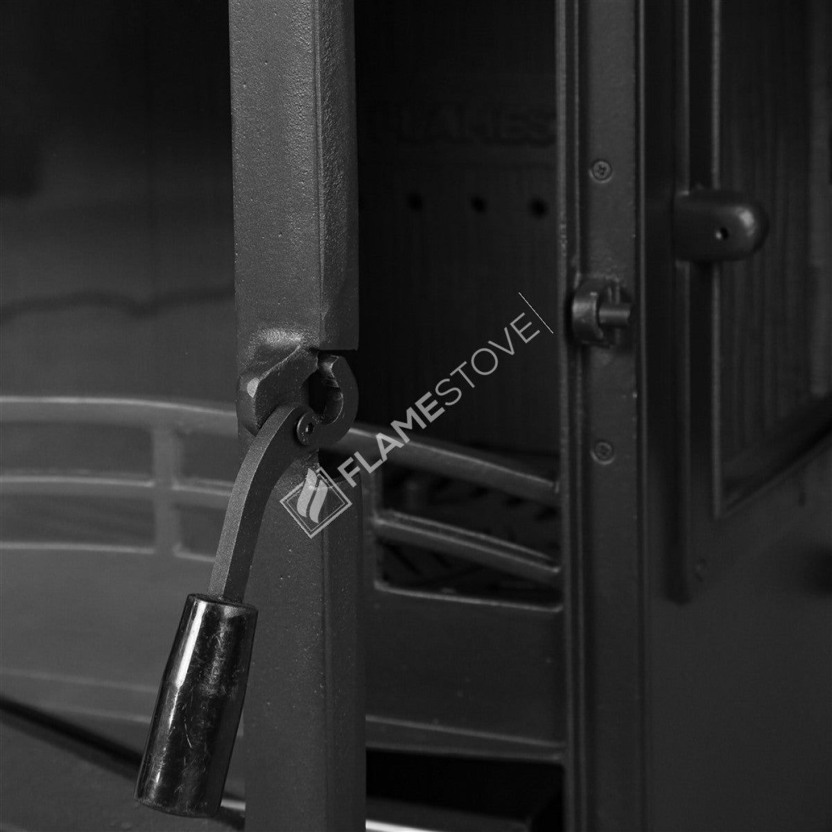 Side loading Lodi Flame Stove Fireplace, Stove | high efficiency wood &amp; coal stove, double Combustion, Class A, Schott Robax Glass, 5 kW