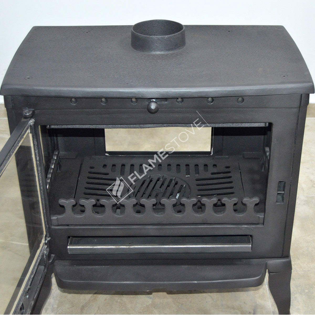 4 Retro triple-glazed Casting Then Stove | high efficiency wood & Coal Stove, Schott Robax Glass, rear air Balance System, 9 kW