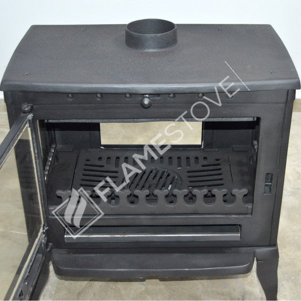 4 Retro triple-glazed Casting Then Stove | high efficiency wood & Coal Stove, Schott Robax Glass, rear air Balance System, 9 kW