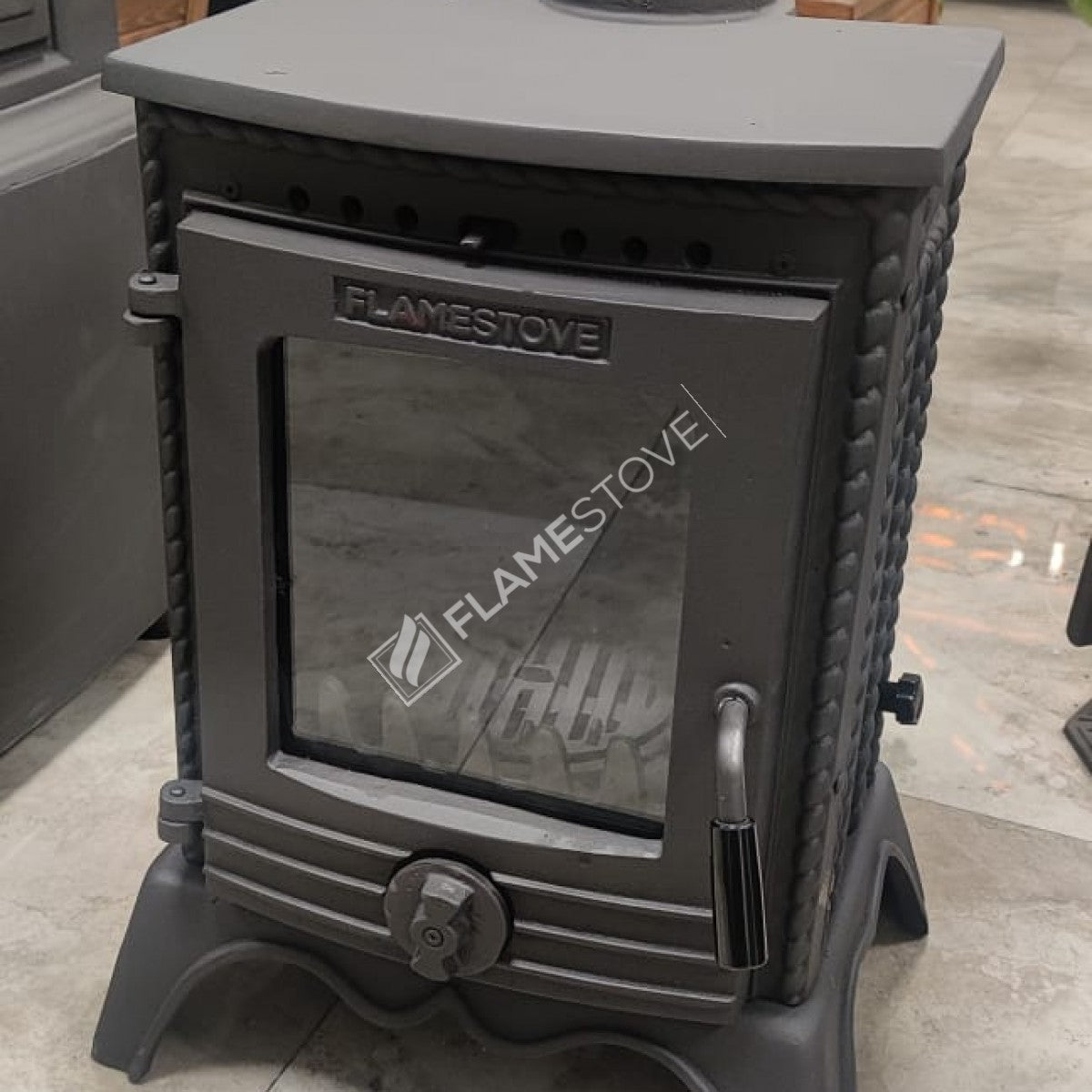 Minor Lux 3-Sided double glass-fired stove cast | high efficiency wood &amp; Coal Stove, Class A, Schott Robax Glass, 50 m2 Heating