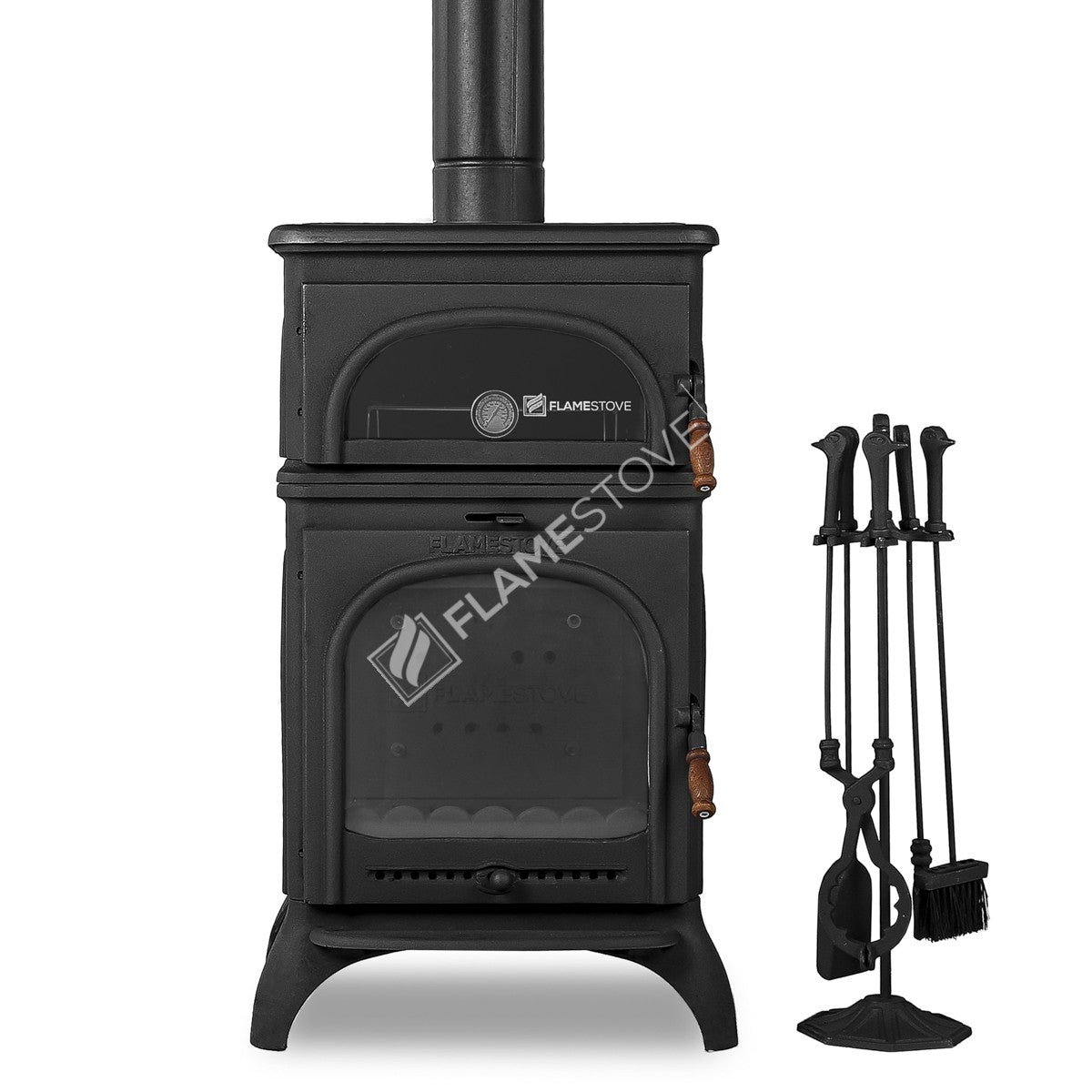 Lux stove with Glass Stove Modena Praising Casting 3 high strength | high efficiency Wood & coal stove, Schott Robax Glass, 18.33 kW