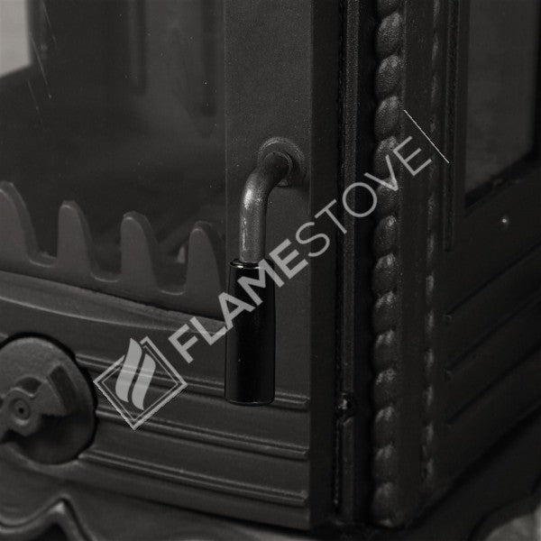 Lux stove cast iron stove with 3 sided glass Major | high efficiency Wood & coal stove, Schott Robax glass, enamel Stove, Heating 70 m2