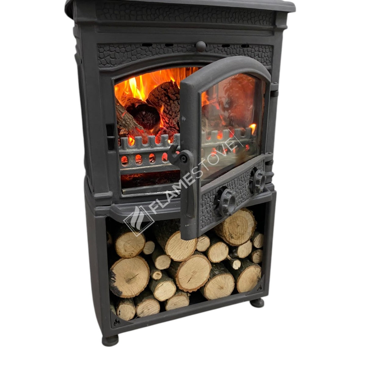 Sirius Maxi Döküm Odun Sobası Çift Yanmalı Yüksek Verimli Schott-Robax Camlı