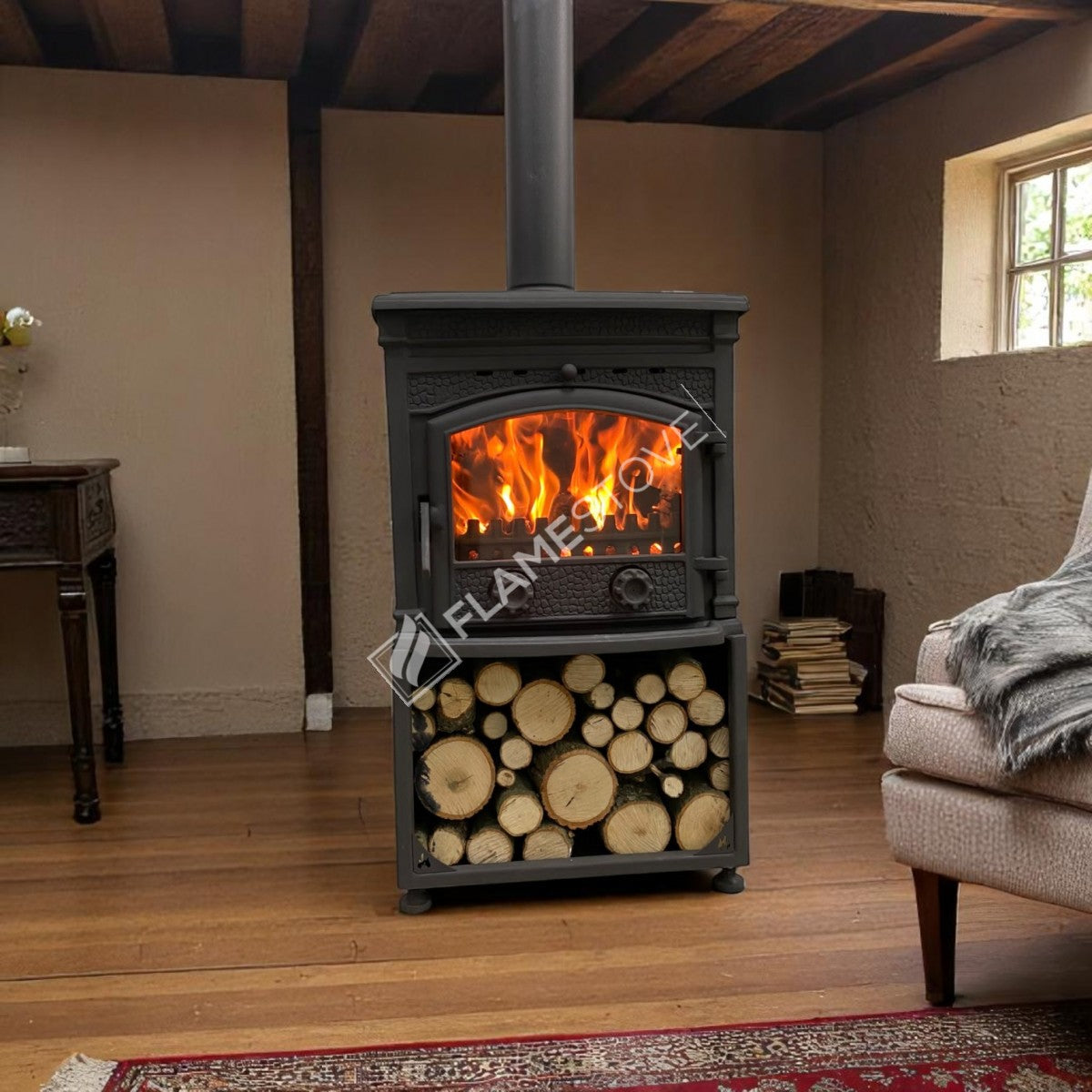 Sirius Cast Odunluklu Ultra Stove