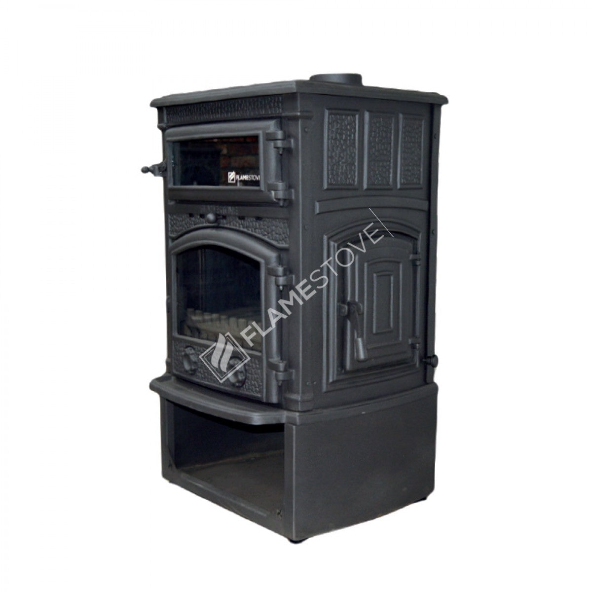 Sirius TBSP Mega Odunluklu Casting Furnaces Style Stove | high efficiency wood & Coal Stove, Schott Robax Glass, side cover 15 kW