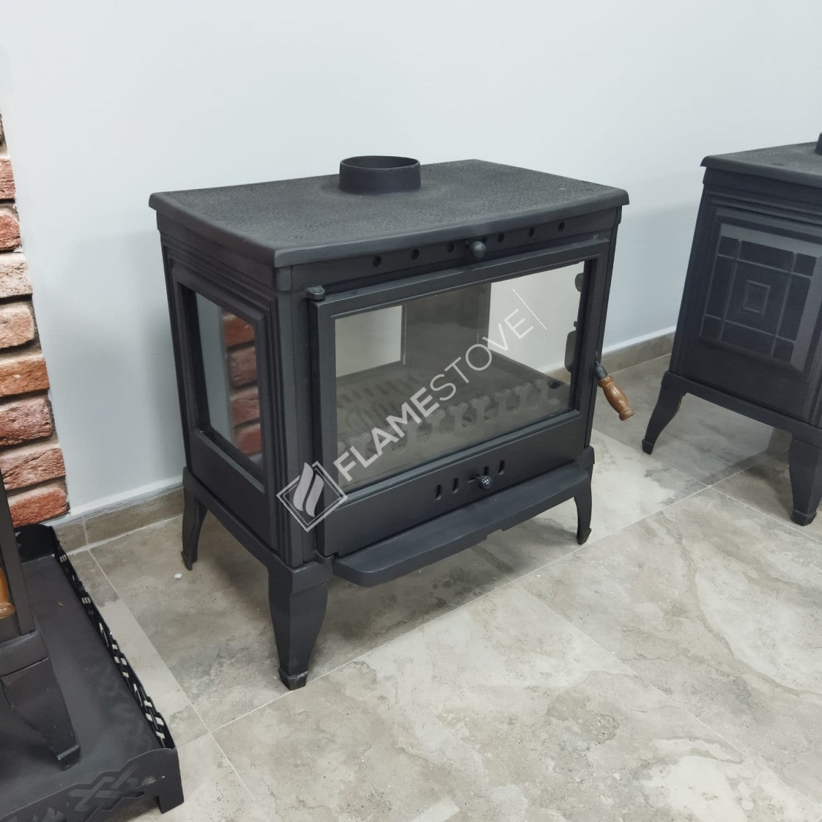 4 Retro triple-glazed Casting Then Stove | high efficiency wood & Coal Stove, Schott Robax Glass, rear air Balance System, 9 kW